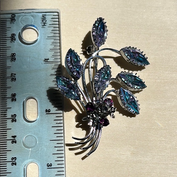 Vintage Silver and Blue Brooch - Picture 6 of 6